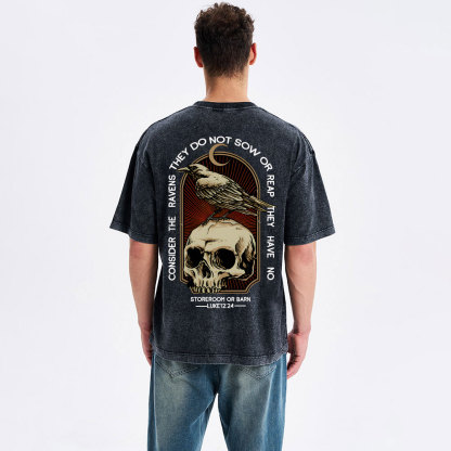 Consider the ravens Christian Washed T-Shirt