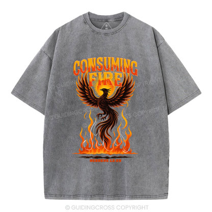 Consuming Fire Christian Washed T-Shirt