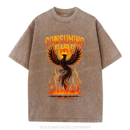 Consuming Fire Christian Washed T-Shirt