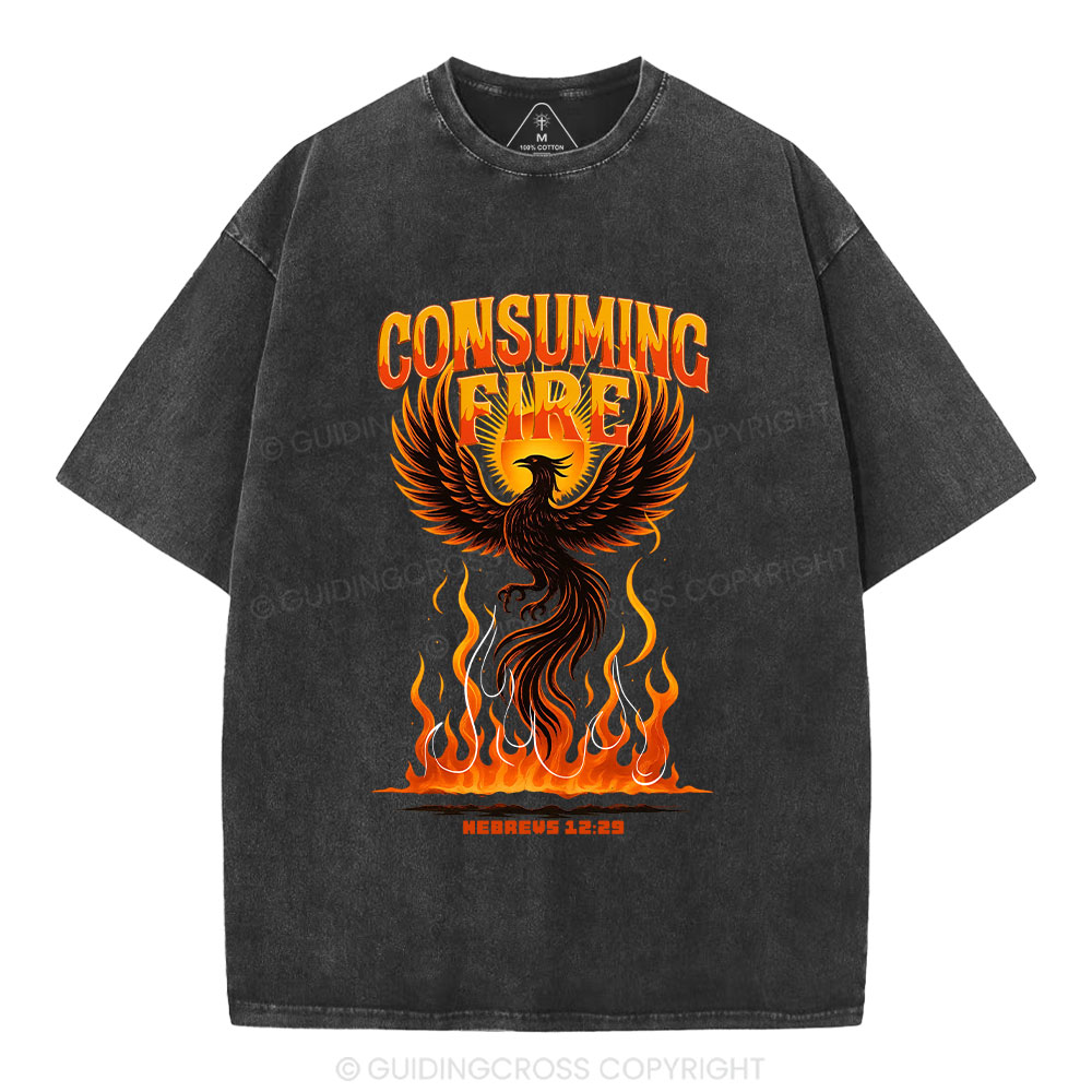 Consuming Fire Christian Washed T-Shirt