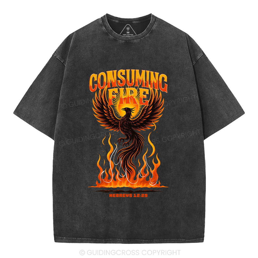 Consuming Fire Christian Washed T-Shirt