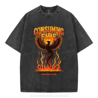 Consuming Fire Christian Washed T-Shirt
