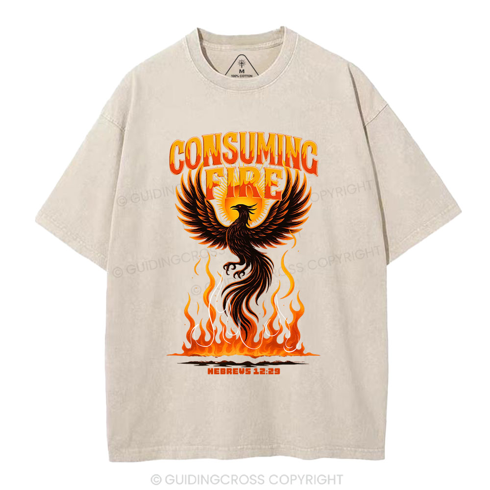 Consuming Fire Christian Washed T-Shirt