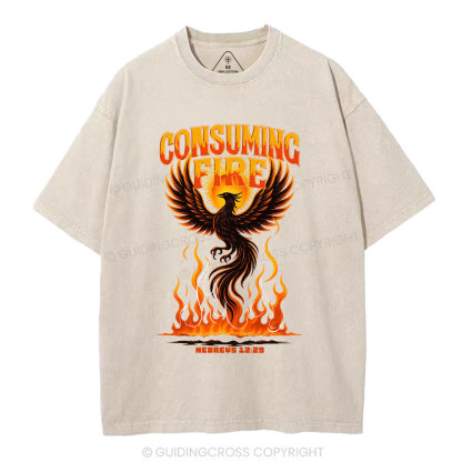Consuming Fire Christian Washed T-Shirt