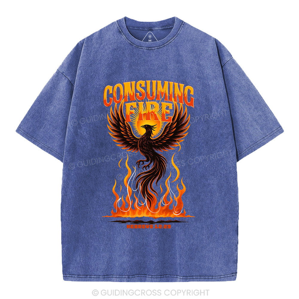 Consuming Fire Christian Washed T-Shirt
