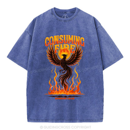 Consuming Fire Christian Washed T-Shirt