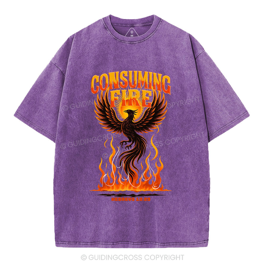 Consuming Fire Christian Washed T-Shirt