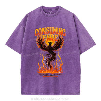 Consuming Fire Christian Washed T-Shirt