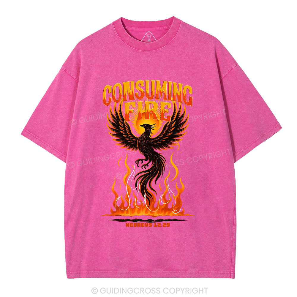 Consuming Fire Christian Washed T-Shirt