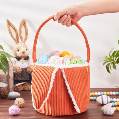 Corduroy Easter Basket With Ears