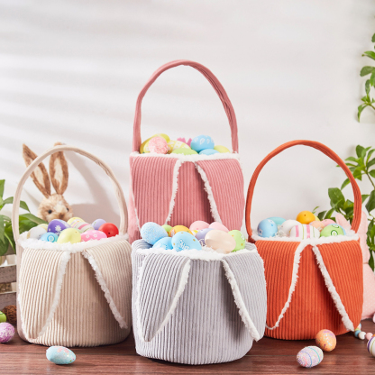 Corduroy Easter Basket With Ears