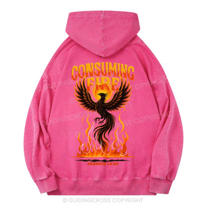 Cosuming Fire Christian Washed Hoodie 