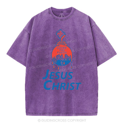 Cover The Earth Jesus Christ Christian Washed T-Shirt