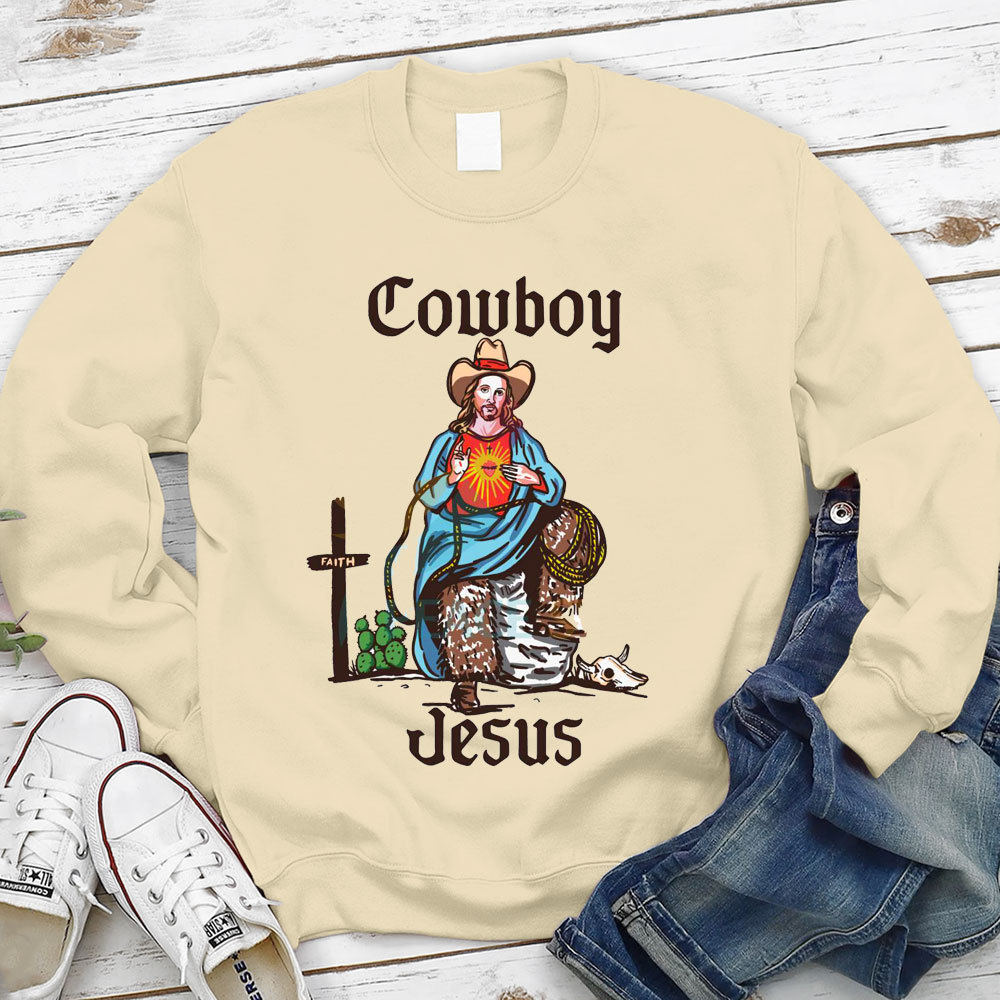 Cowboy Jesus Christian Sweatshirt