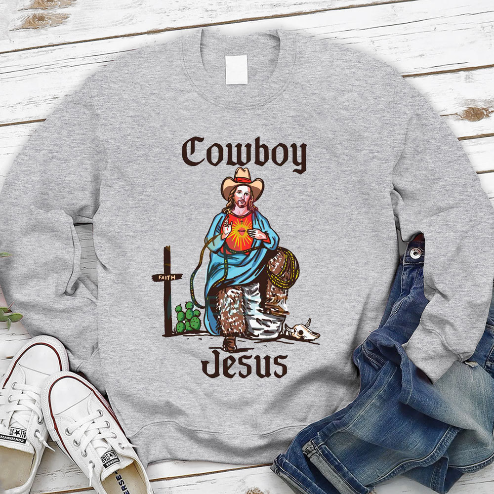Cowboy Jesus Christian Sweatshirt