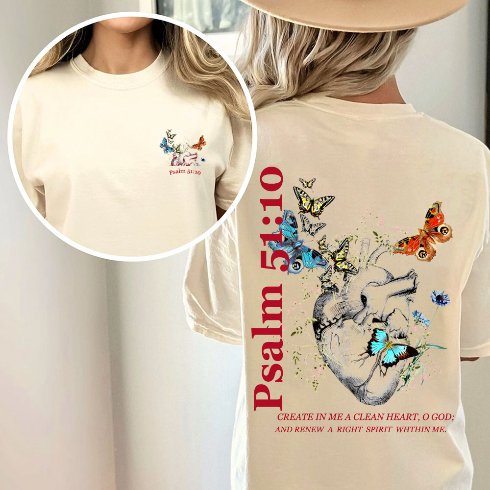 Create In Me A Clean Heart Chirstian Washed T-Shirt