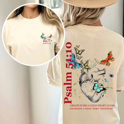 Create In Me A Clean Heart Chirstian Washed T-Shirt