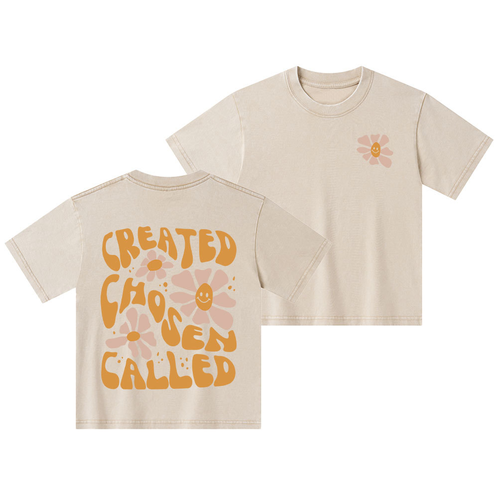Created Chosen Called Christian Kid Washed T-Shirt