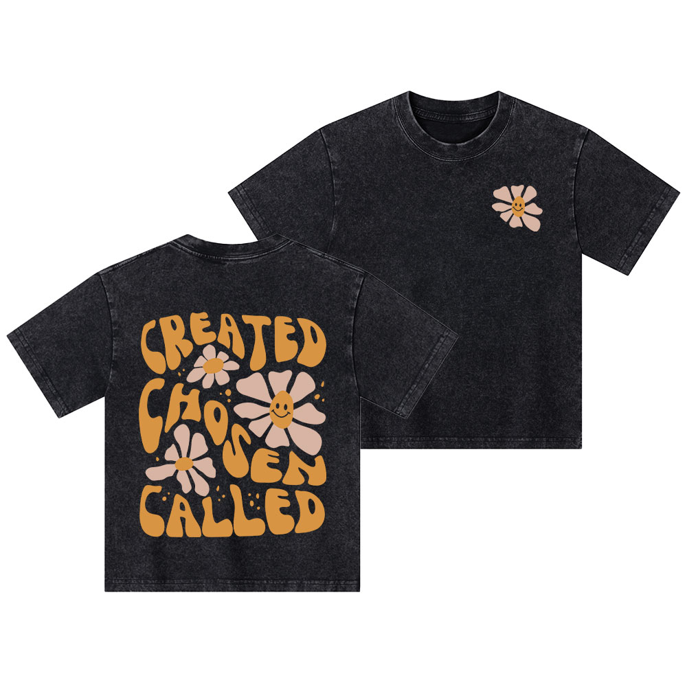 Created Chosen Called Christian Kid Washed T-Shirt
