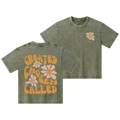 Created Chosen Called Christian Kid Washed T-Shirt