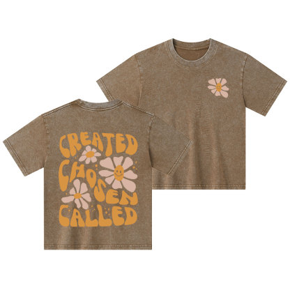Created Chosen Called Christian Kid Washed T-Shirt