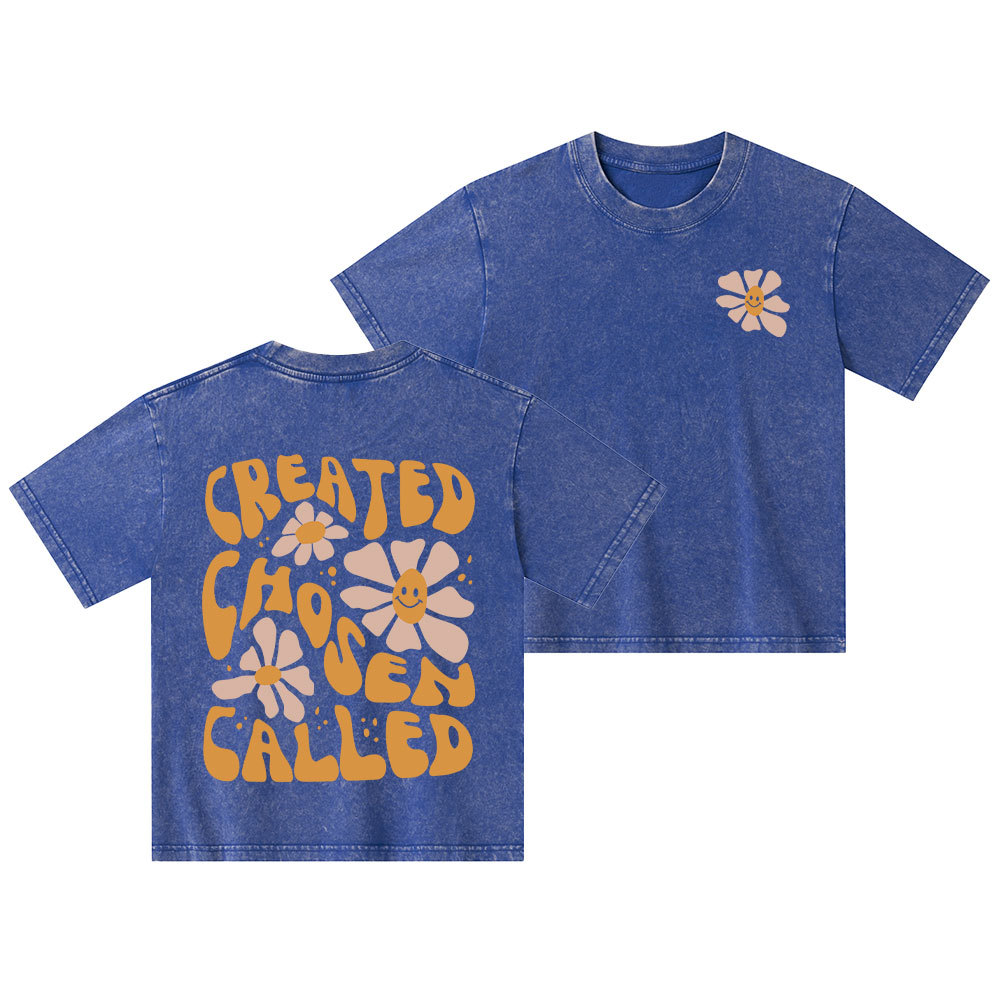 Created Chosen Called Christian Kid Washed T-Shirt