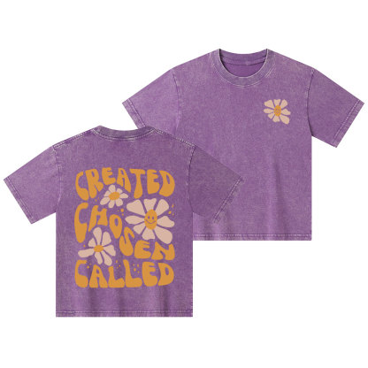 Created Chosen Called Christian Kid Washed T-Shirt