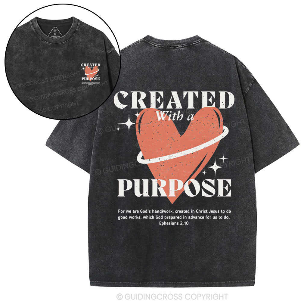 Double-sided sample washed T-Shirt Sale - GuidingCross