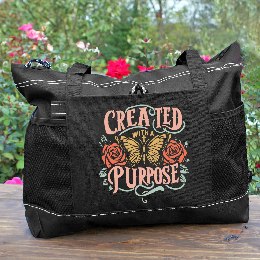 Created Purpose Christian Tote Bag