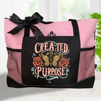 Created Purpose Christian Tote Bag