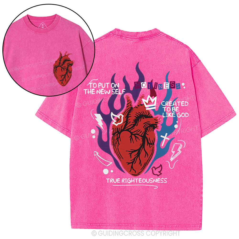 Created To Be Like God  Christian Washed T-Shirt