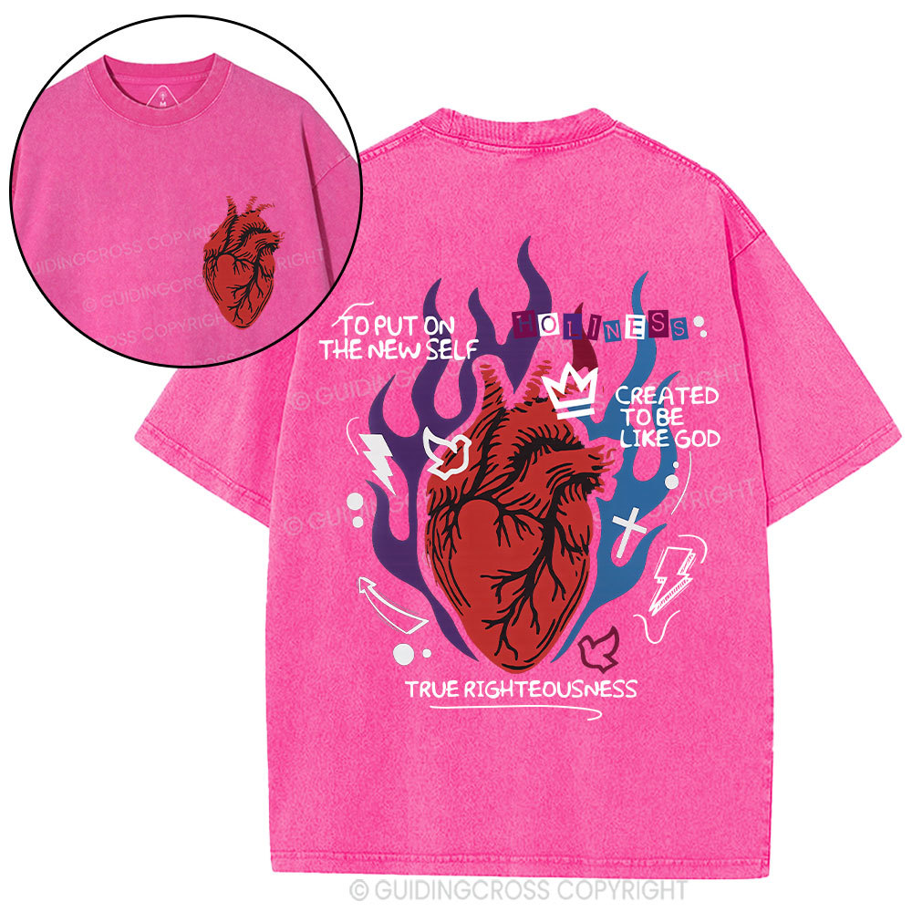 Created To Be Like God  Christian Washed T-Shirt