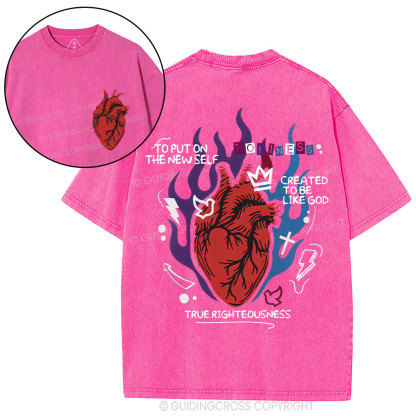 Created To Be Like God  Christian Washed T-Shirt