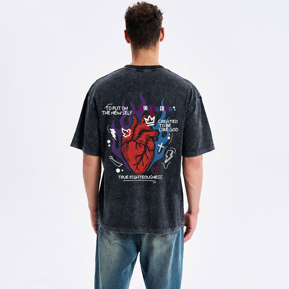 Created To Be Like God  Christian Washed T-Shirt