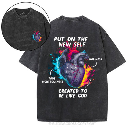 Created To Be Like God Christian Washed T-Shirt