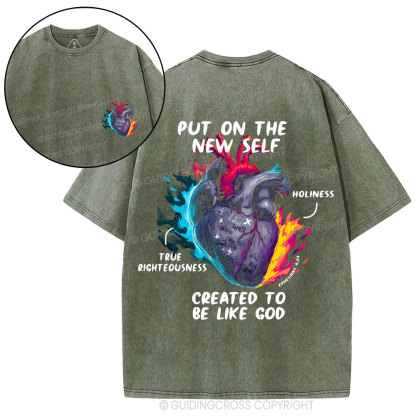 Created To Be Like God Christian Washed T-Shirt