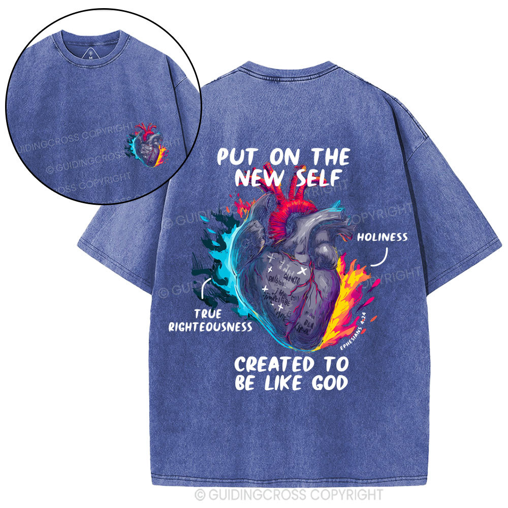 Created To Be Like God Christian Washed T-Shirt
