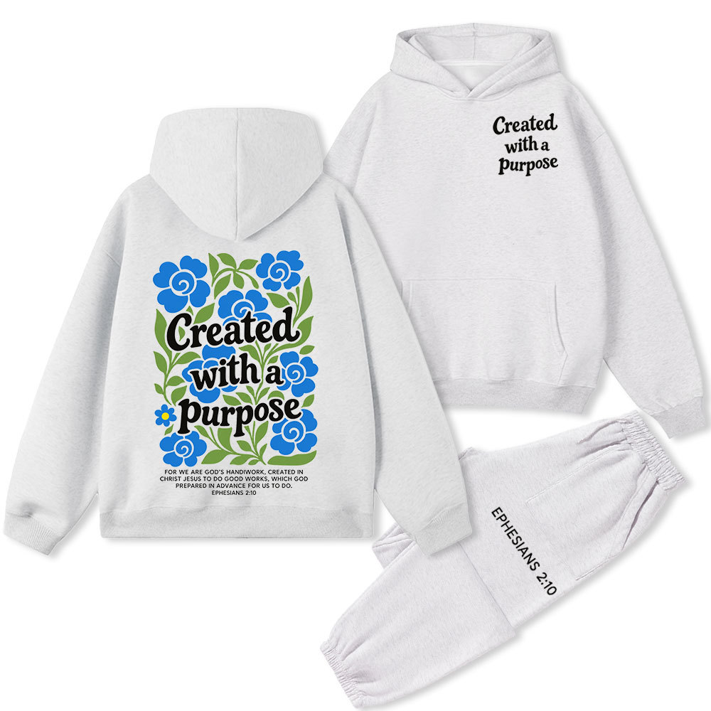 The Lord Is My Shepherd Christian Fleece Hoodie Set Sale - GuidingCross