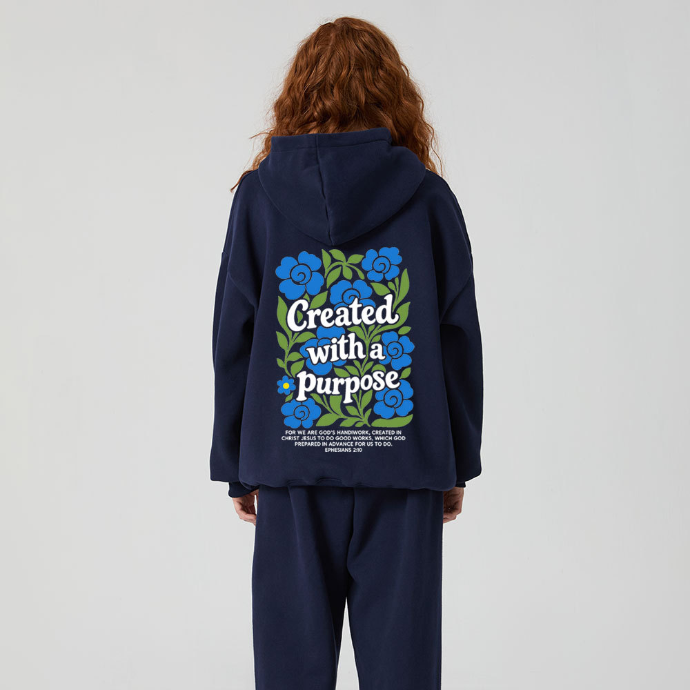 Created With A Purpose Christian Fleece Hoodie Set