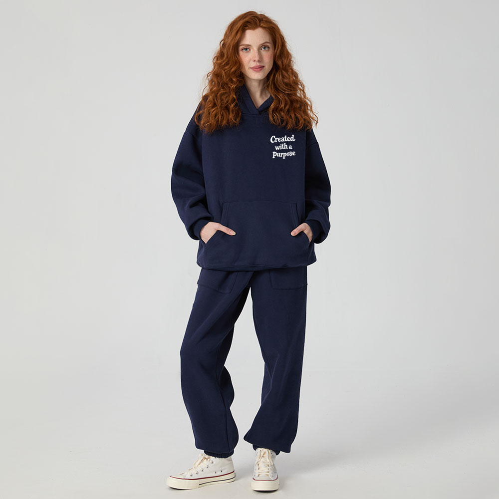 Created With A Purpose Christian Fleece Hoodie Set