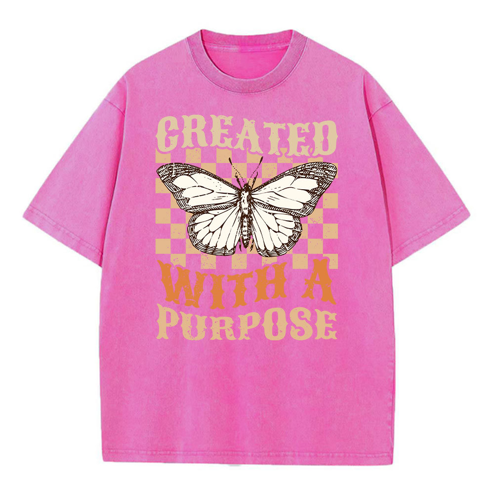 Created With A Purpose Christian Washed T-Shirt