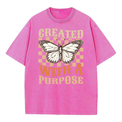 Created With A Purpose Christian Washed T-Shirt