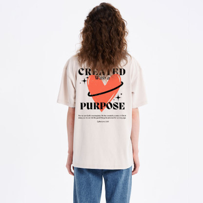Created With A Purpose Christian Washed T-Shirt
