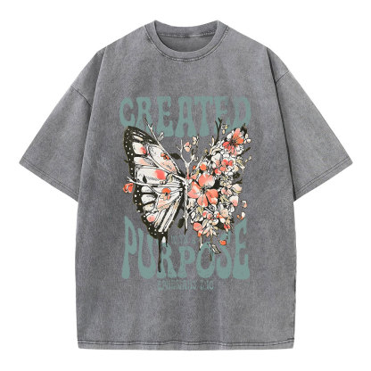 Created With A Purpose Christian Washed T-Shirt