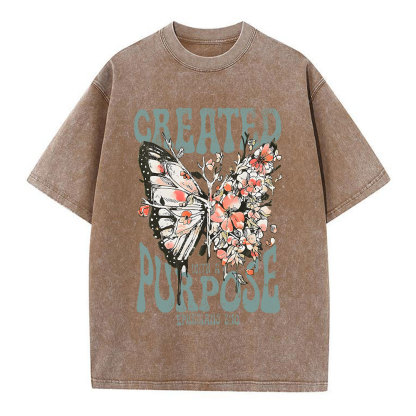 Created With A Purpose Christian Washed T-Shirt