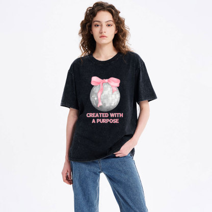 Created With A Purpose Christian Washed T-Shirt