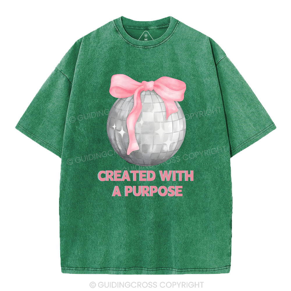 Created With A Purpose Christian Washed T-Shirt