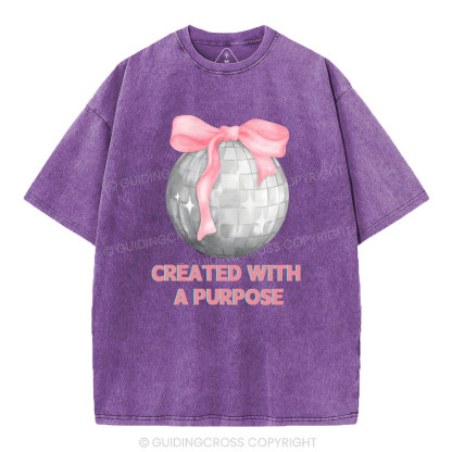 Created With A Purpose Christian Washed T-Shirt