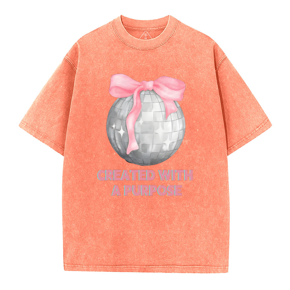 Created With A Purpose Christian Washed T-Shirt