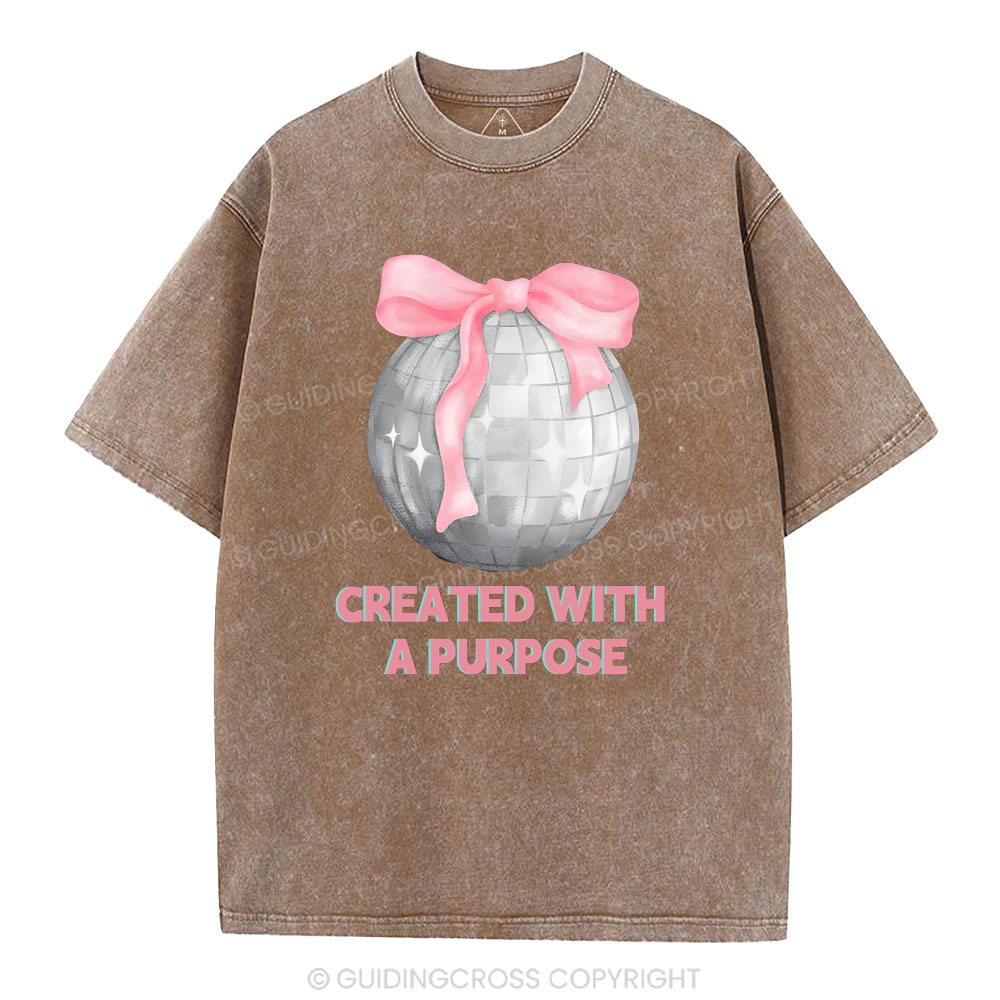 Created With A Purpose Christian Washed T-Shirt